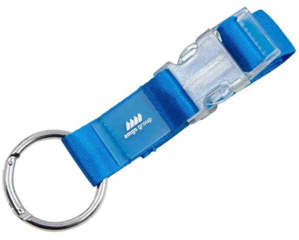 Accessorio promozionale compatto: gancio porta giacca in poliestere con fibbia robusta, stampa a colori vividi. Scoprilo nella proposta AMGS Group.