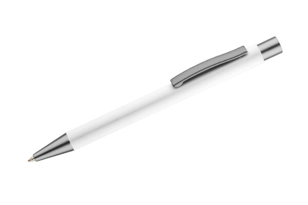 Penna promozionale GOMA con superficie soft touch, personalizzabile con logo.