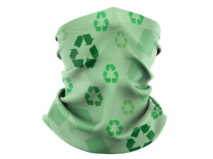 Scaldacollo personalizzato realizzato in rPET – stampa in sublimazione full-color con il tuo brand.