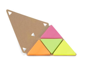 Esclusivo blocco note adesive PEL con copertina eco personalizzabile per logo aziendale.