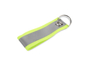 Portachiavi riflettente BLIS in poliestere con fascia di sicurezza – gadget promozionale.