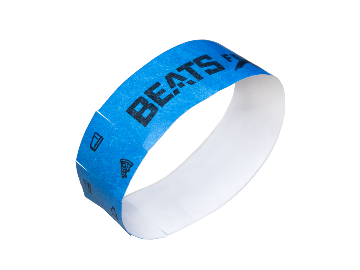 Custom Tyvek Wristband with Tear-Off Coupons 25 mm (Picnic Style) Custom Tyvek Wristband with Tear-Off Coupons 25 mm (Picnic Style)
